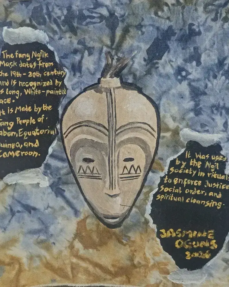 Fang Ngil Mask, artwork by Jasmine Oguns